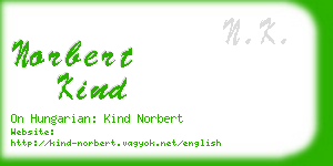 norbert kind business card